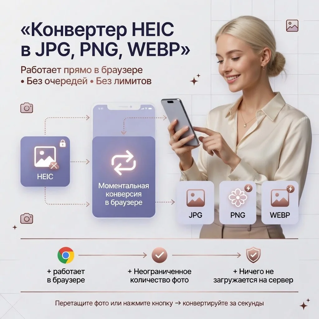 Конвертер из HEIC в JPG и WEBP формат